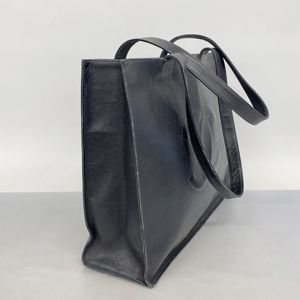 CHANEL Black Caviar Leather Tote Bag - Picture 2 of 12